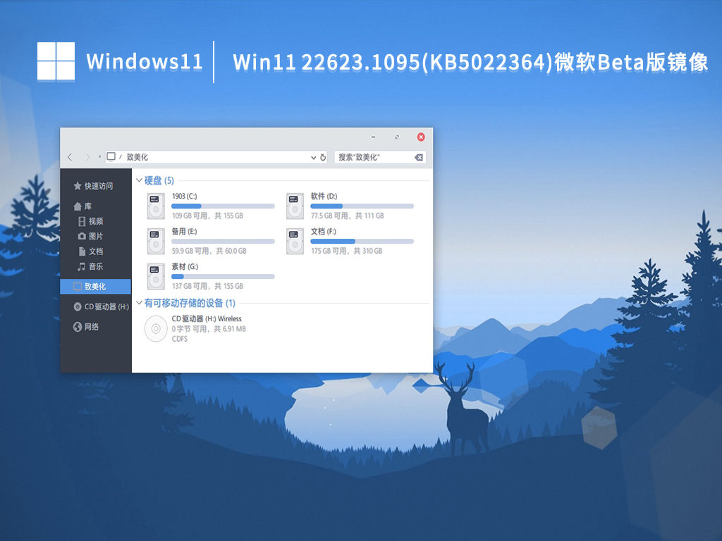 Win11 22623.1095(KB5022364)微软Beta版镜像 