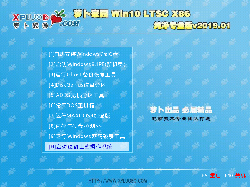 萝卜家园GHOST WIN10 LTSC 纯净版2019.01(32位)